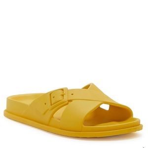 Lucky Brand Yellow Slide Sandals